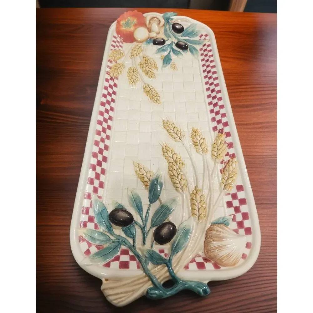 Fitz and Floyd Essentials Papa Paisano Collection French Bread Platter Vintage - Picture 4 of 7